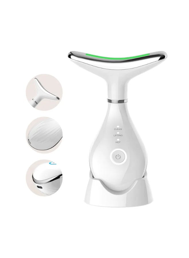 Face Massager Lift Device Electric: Facial Massager Lifting Machine Anti-Aging Neck Eye Device - 3 LED 42°C Heating EMS Microcurrent for Skin Firming - Neck Lifting Anti-Wrinkle Care Slimming Face - Image 1